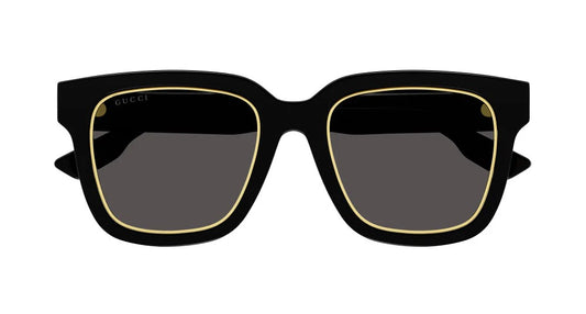 Gucci GG1136SA Women's Sunglasses – Black / Gold / Grey (52mm)