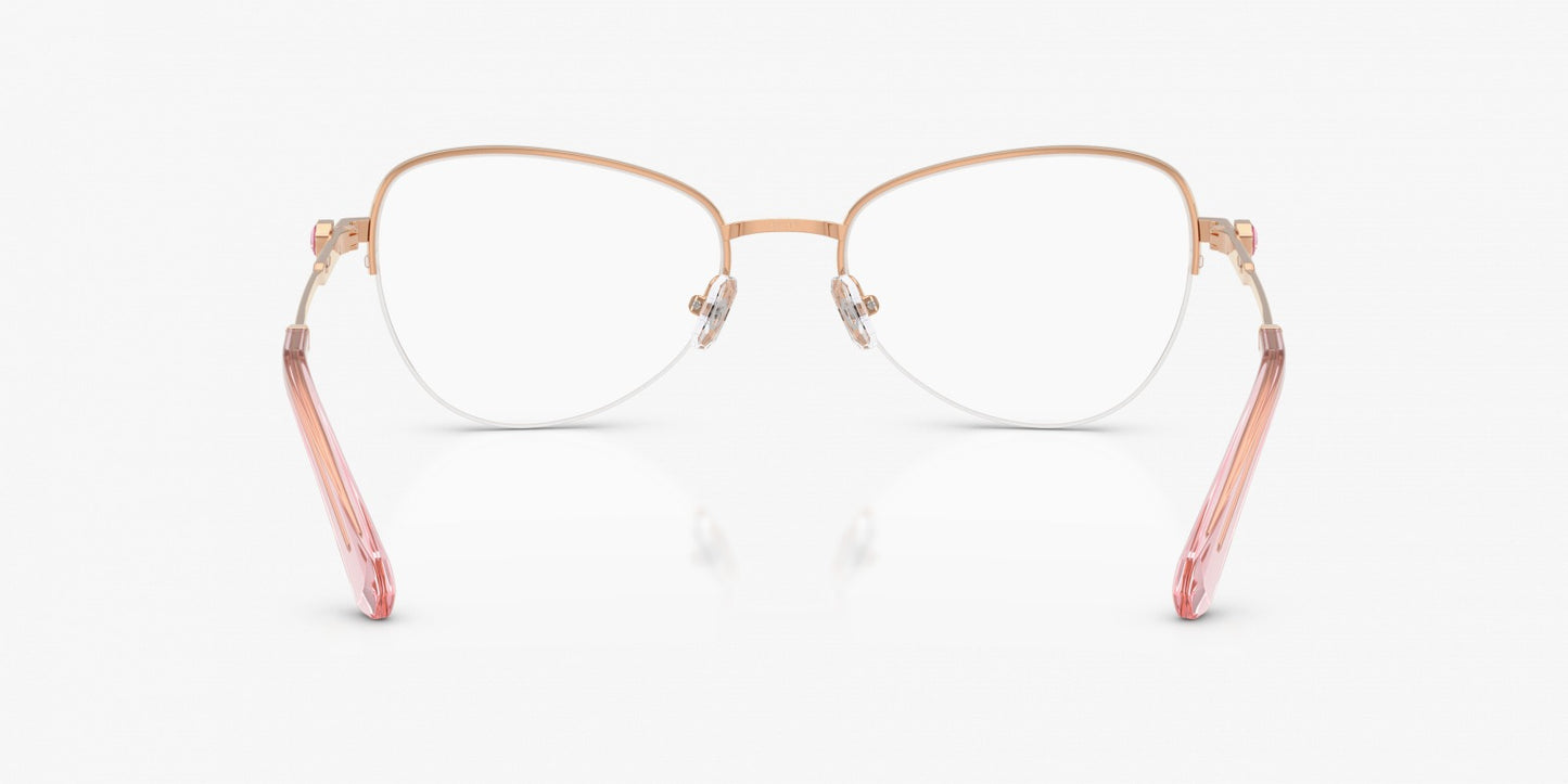Swarovski SK1032 4014 Rose Gold Semi-Rimless Cat-Eye Optical Frames