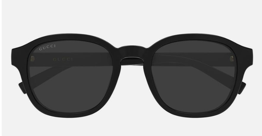 Gucci Round Sunglasses Black with Red-Green Web Stripe