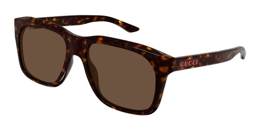Gucci Square Sunglasses Tortoiseshell with Gold Logo