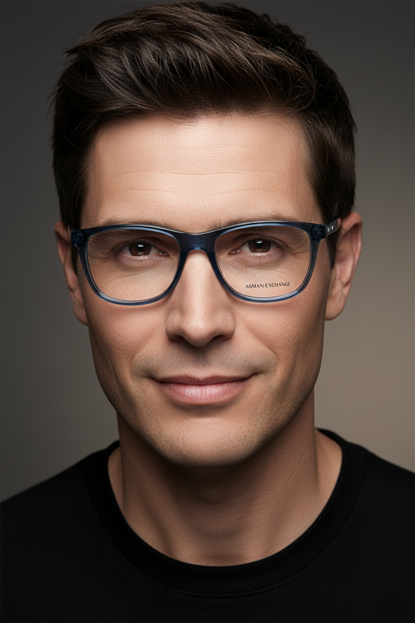 Close-up portrait of adult wearing Armani Exchange AX3048 8238 54 Eyeglasses