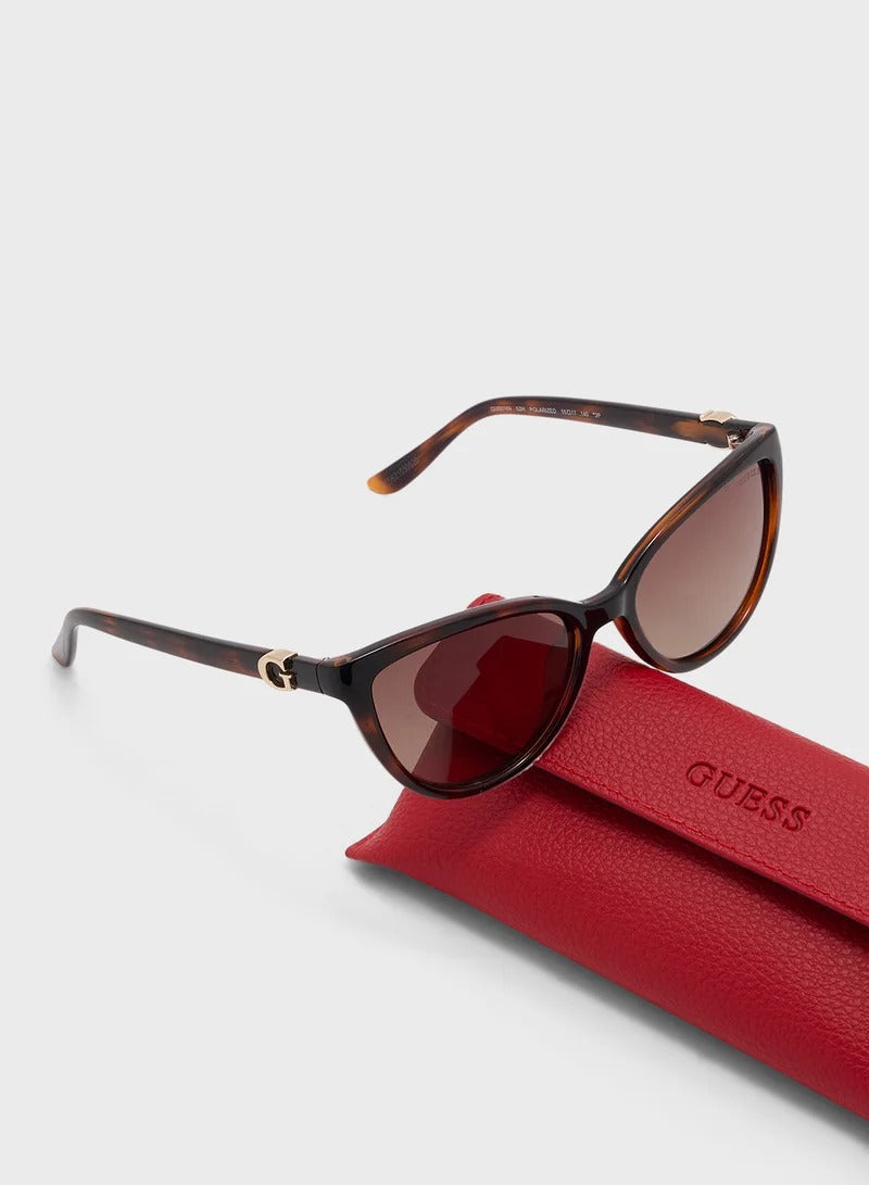 GUESS Cat-Eye Sunglasses - Tortoise Shell Frame