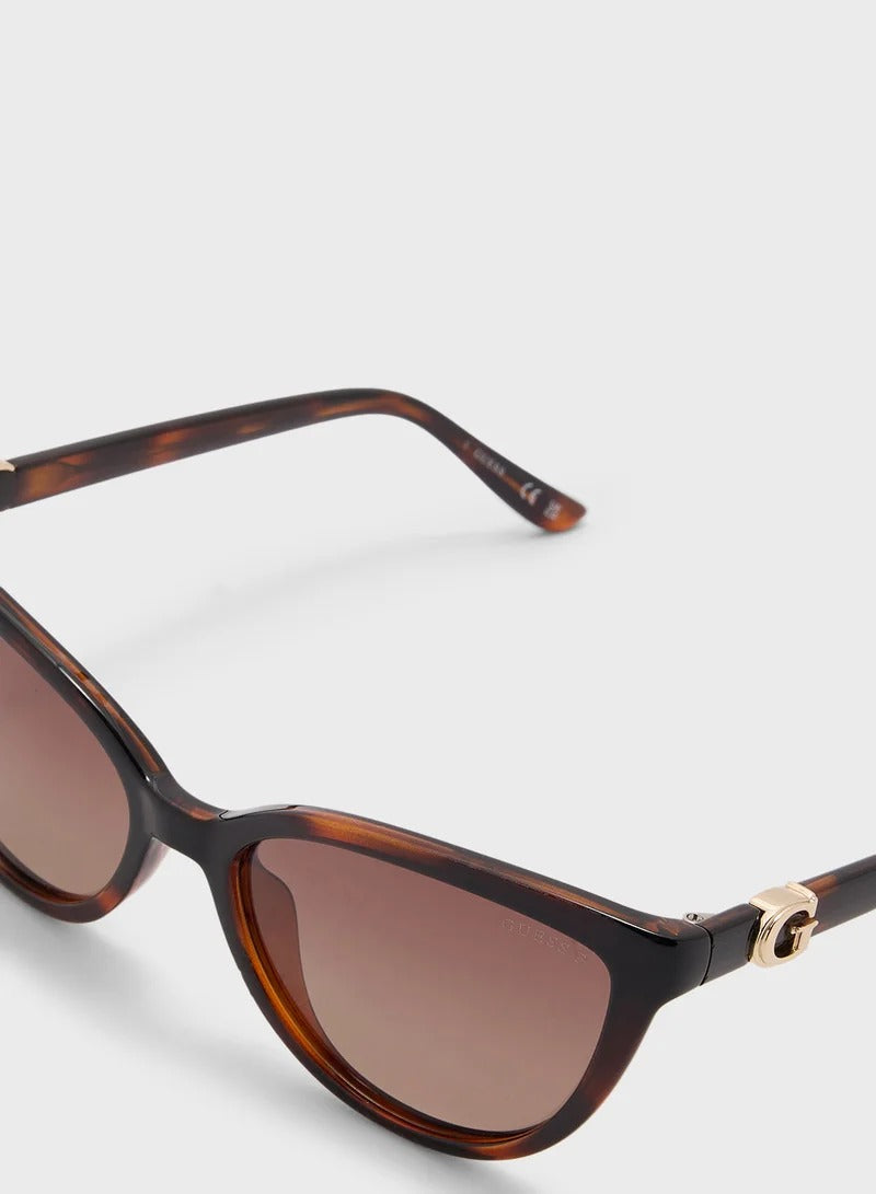 GUESS Cat-Eye Sunglasses - Tortoise Shell Frame