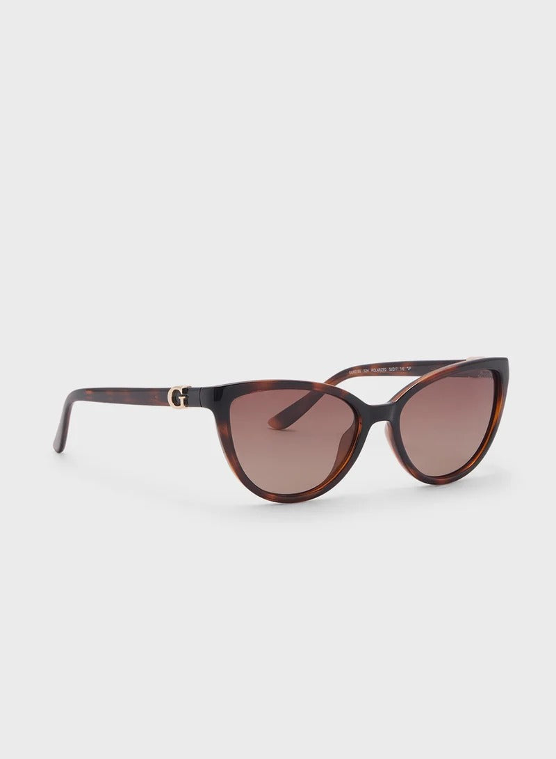 GUESS Cat-Eye Sunglasses - Tortoise Shell Frame