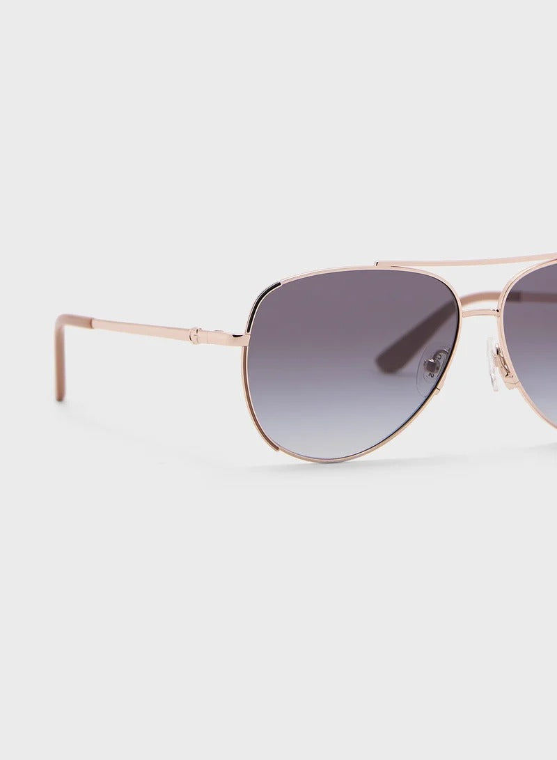 GUESS Aviator Sunglasses - Rose Gold Frame with Gradient Lenses