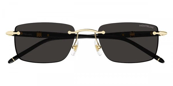Montblanc MB0344S Men's Sunglasses – Black / Grey (54mm)