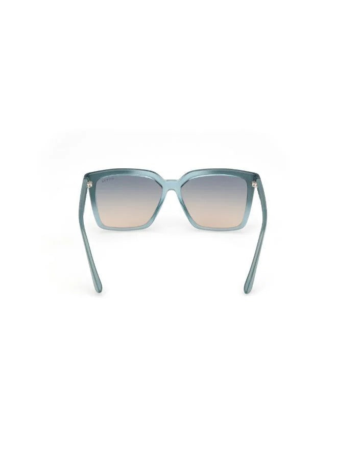 Guess GU0009S Women's Sunglasses – Transparent Teal / Blue-Pink Gradient (55mm)