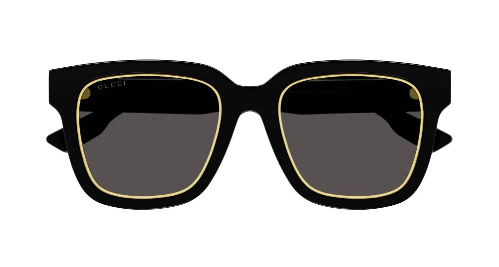 Gucci GG1136SA Women's Sunglasses – Black / Gold / Grey (52mm)