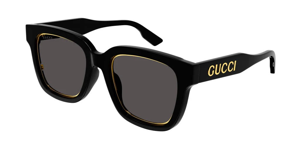 Gucci GG1136SA Women's Sunglasses – Black / Gold / Grey (52mm)
