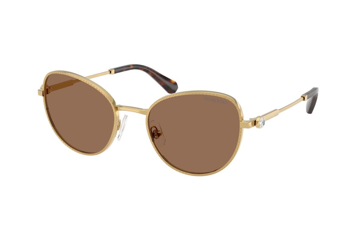 Swarovski SK7032 Women's Sunglasses – Gold / Brown (Cat-Eye)