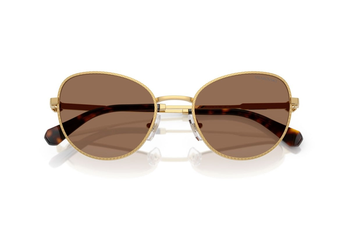 Swarovski SK7032 Women's Sunglasses – Gold / Brown (Cat-Eye)