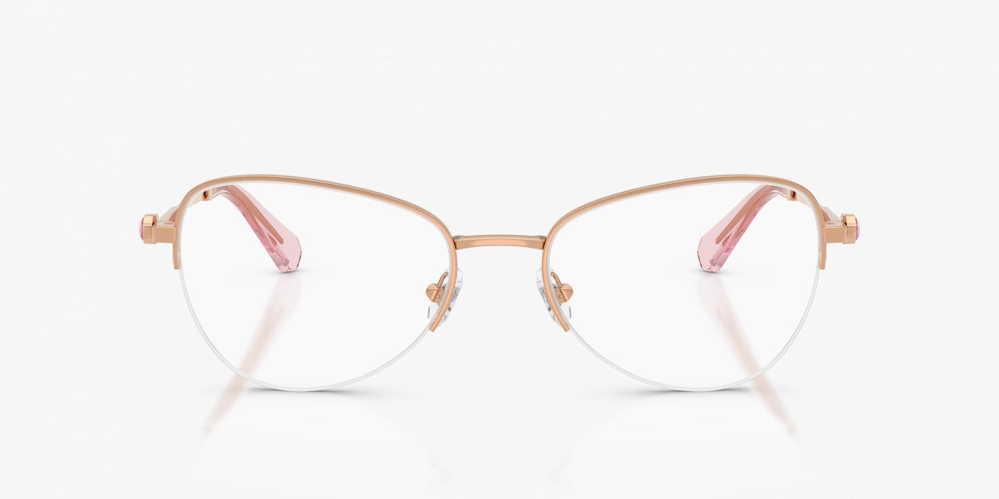 Swarovski SK1032 4014 Rose Gold Semi-Rimless Cat-Eye Optical Frames