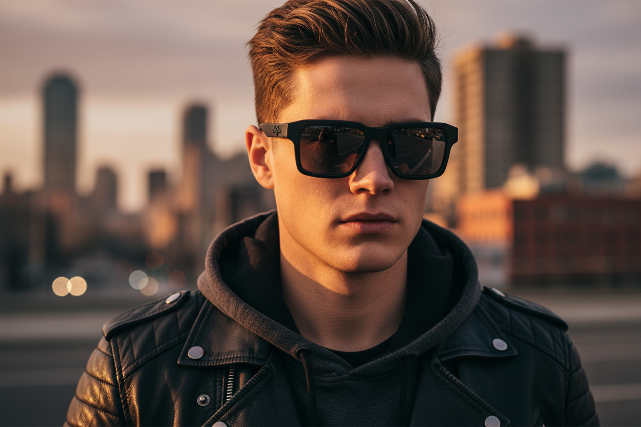 Maui Jim sunglasses extreme close-up - urban lifestyle