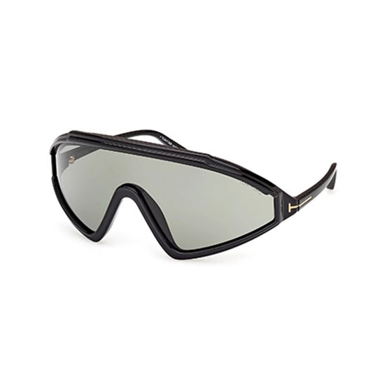 Tom Ford Lorna FT1121 05A Black Shield Sunglasses
