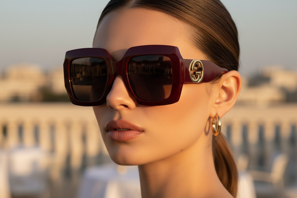 Gucci sunglasses extreme close-up - fashion lifestyle