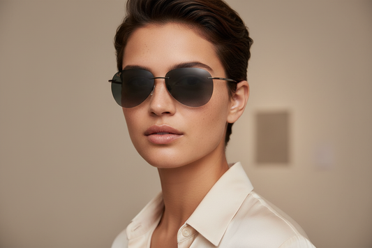 Maui Jim Rimless Aviator Close-up