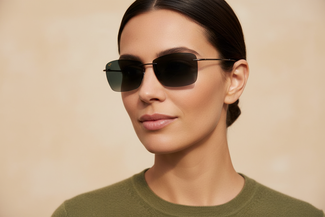 Maui Jim Rimless Rectangular Close-up