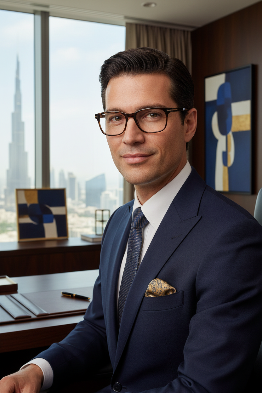 Person wearing Tom Ford optical frames