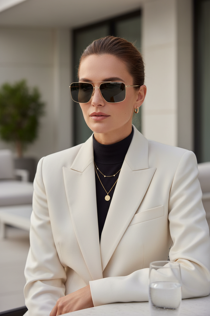 Porsche Design Square Aviator Worn