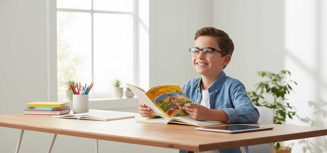 Ray-Ban clubmaster kids eyeglasses - indoor lifestyle