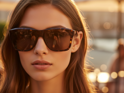 Gucci Square Sunglasses Tortoiseshell with Gold Logo