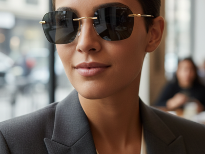 Montblanc MB0270S 001 – Rimless Square Sunglasses